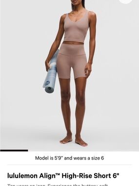 lululemon athletica Align High-Rise Bike Shorts in Ashen rose